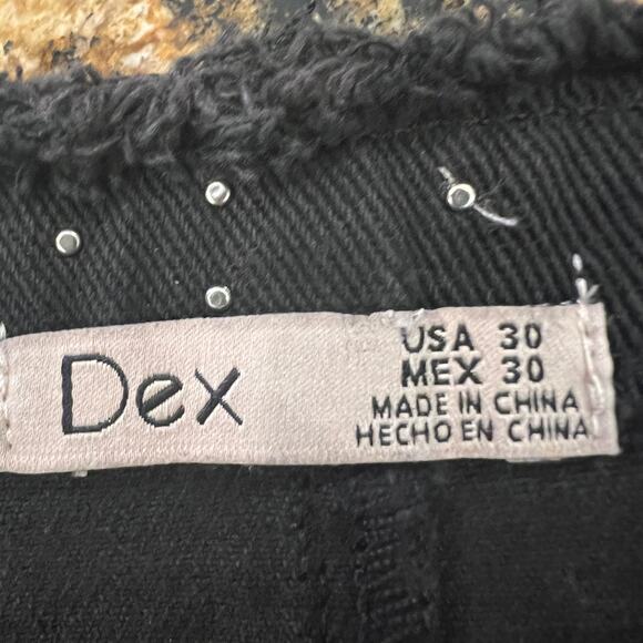 NWT - Dex Women's Black Denim Front Zip Mini Skirt - SIZE 30 - Picture 4 of 7